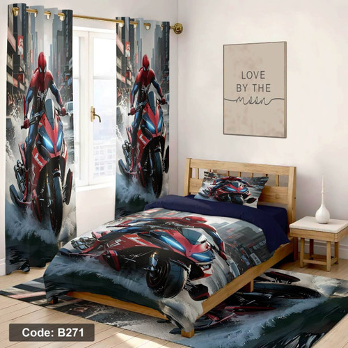 سرویس روتختی یک نفره پسرانه طرح اسپایدرمن چهار تکه کد B271