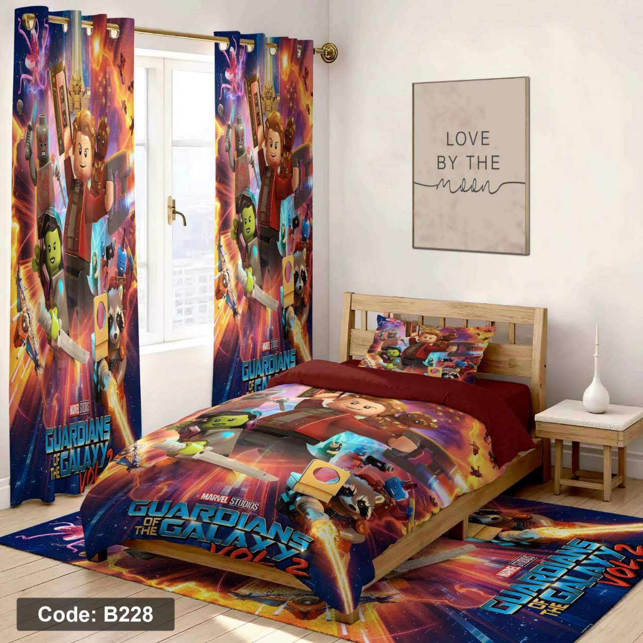 سرویس روتختی یک نفره پسرانه طرح لگو چهار تکه کد B228
