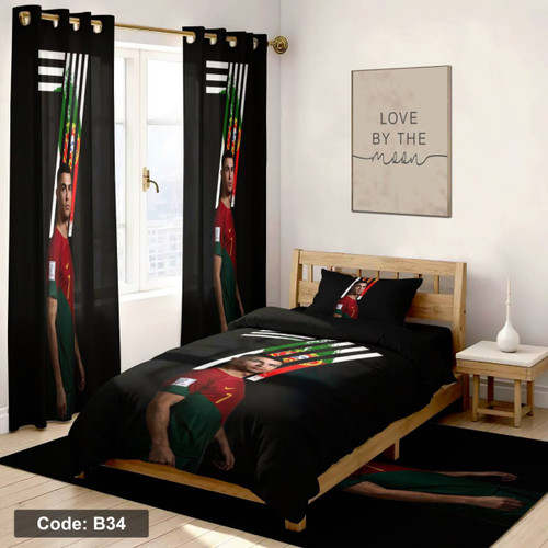 سرویس روتختی یک نفره پسرانه طرح رونالدو چهار تکه کد B34