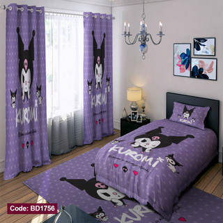 سرویس روتختی یک نفره دخترانه طرح کرومی چهار تکه کد BD1756