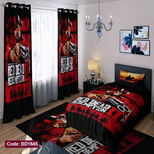 سرویس روتختی یک نفره پسرانه طرح Red dead redemption چهار تکه کد BD1645