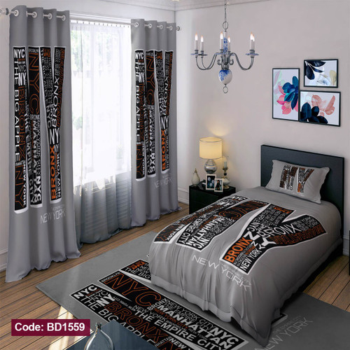 سرویس روتختی یک نفره اسپرت طرح نیویورک چهار تکه کد BD1559